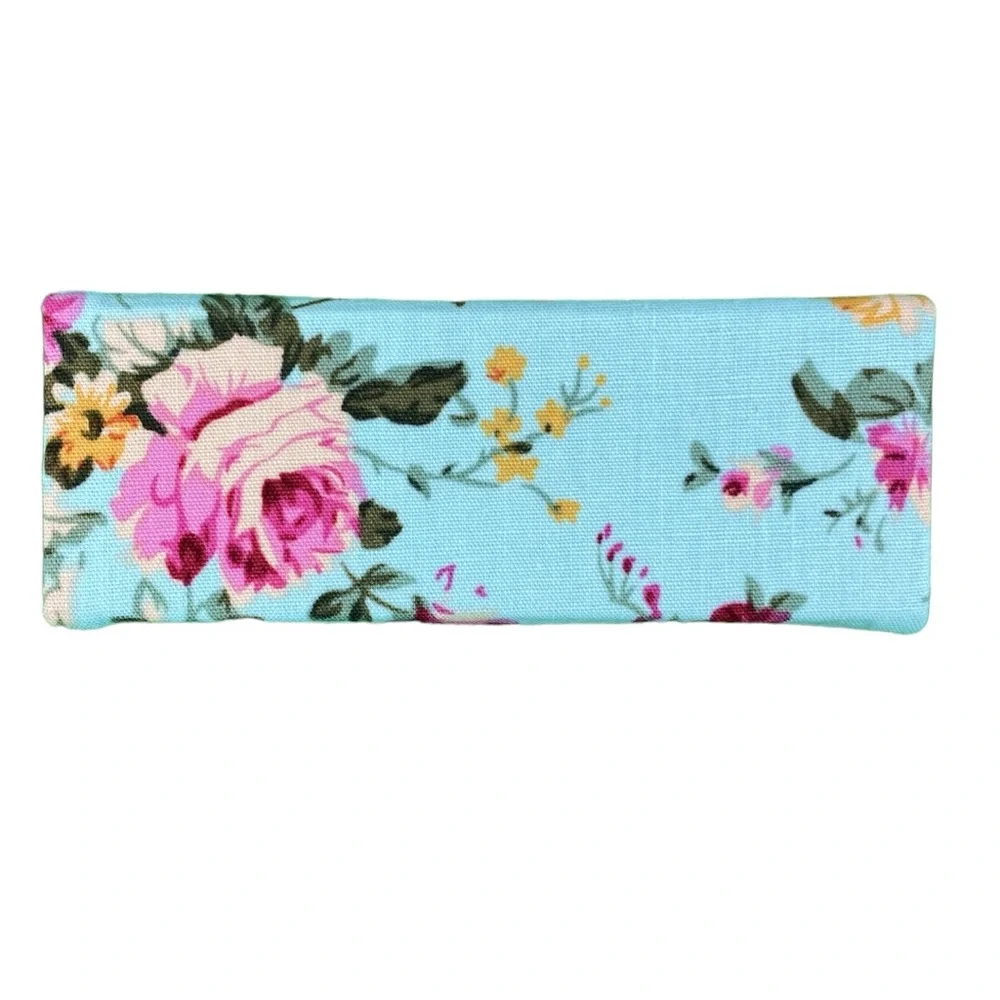 Retro Light Blue Floral Print Lipstick Holder With Mirror - Picture 6 of 17